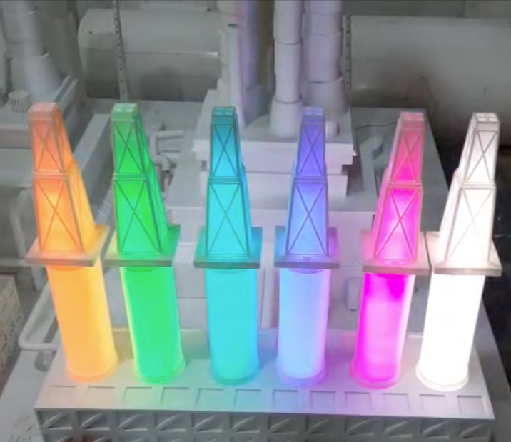 Maqueta con iluminación